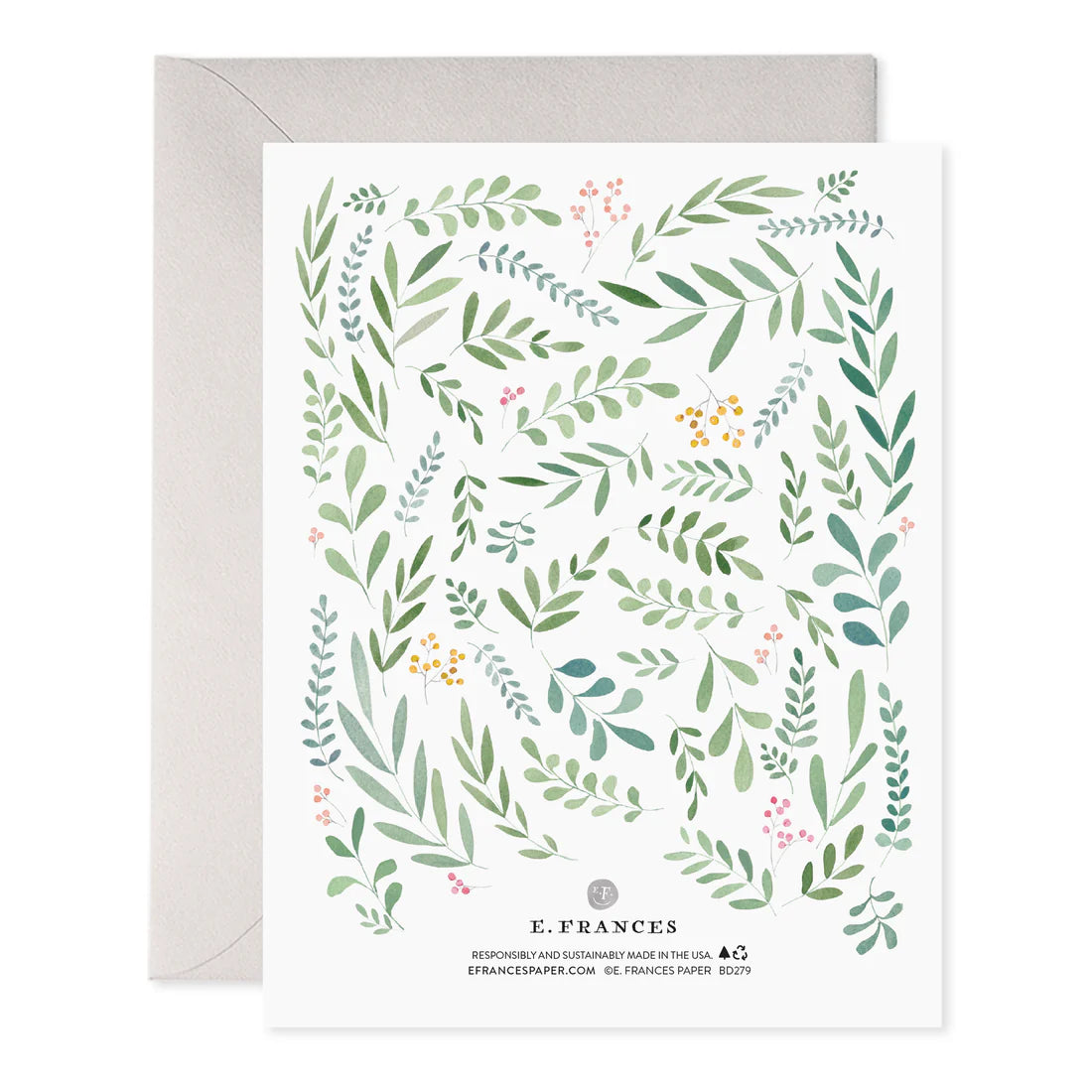 Pretty Leaves Birthday Card