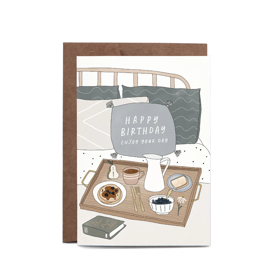 Birthday Breakfast in Bed Card