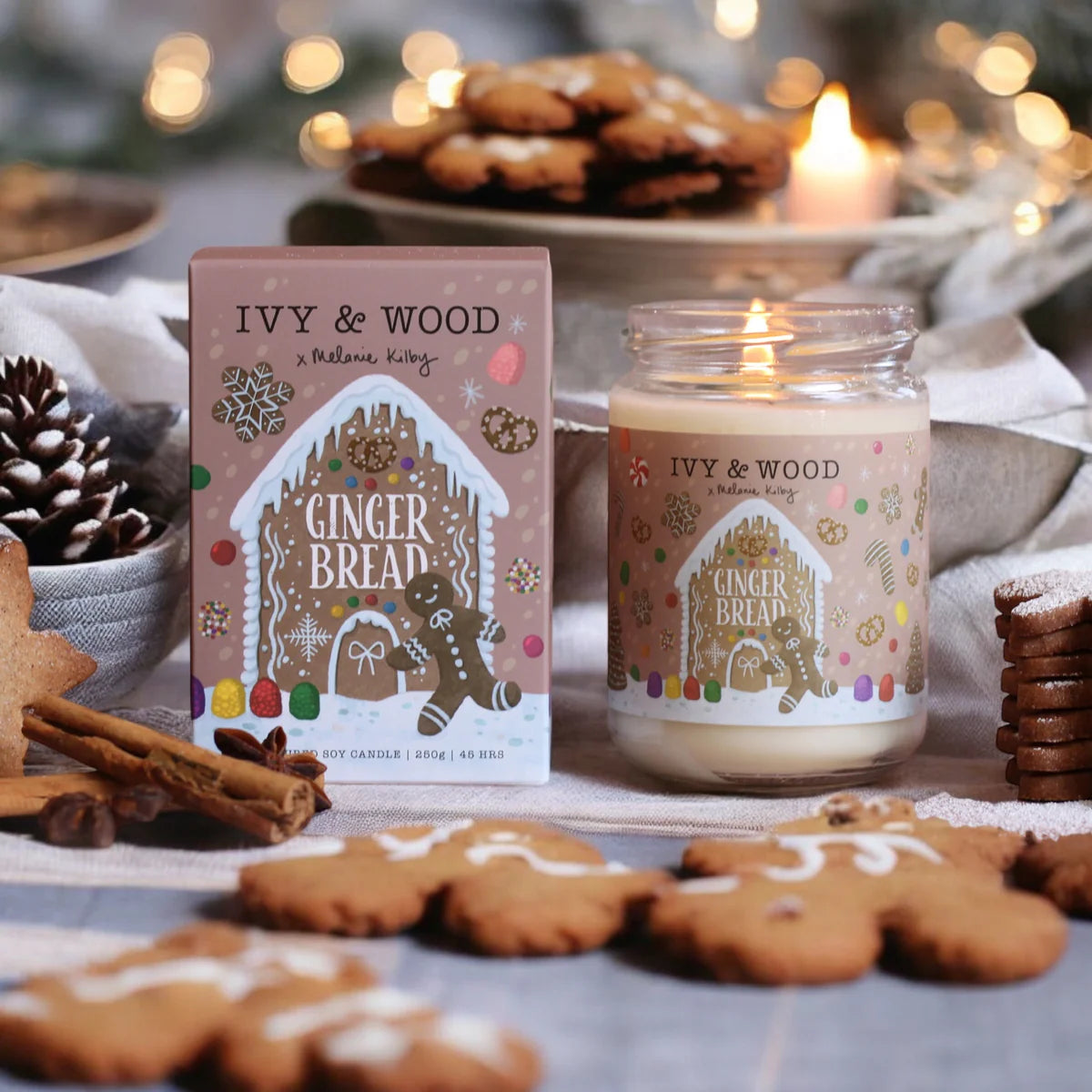 Gingerbread Christmas Candle