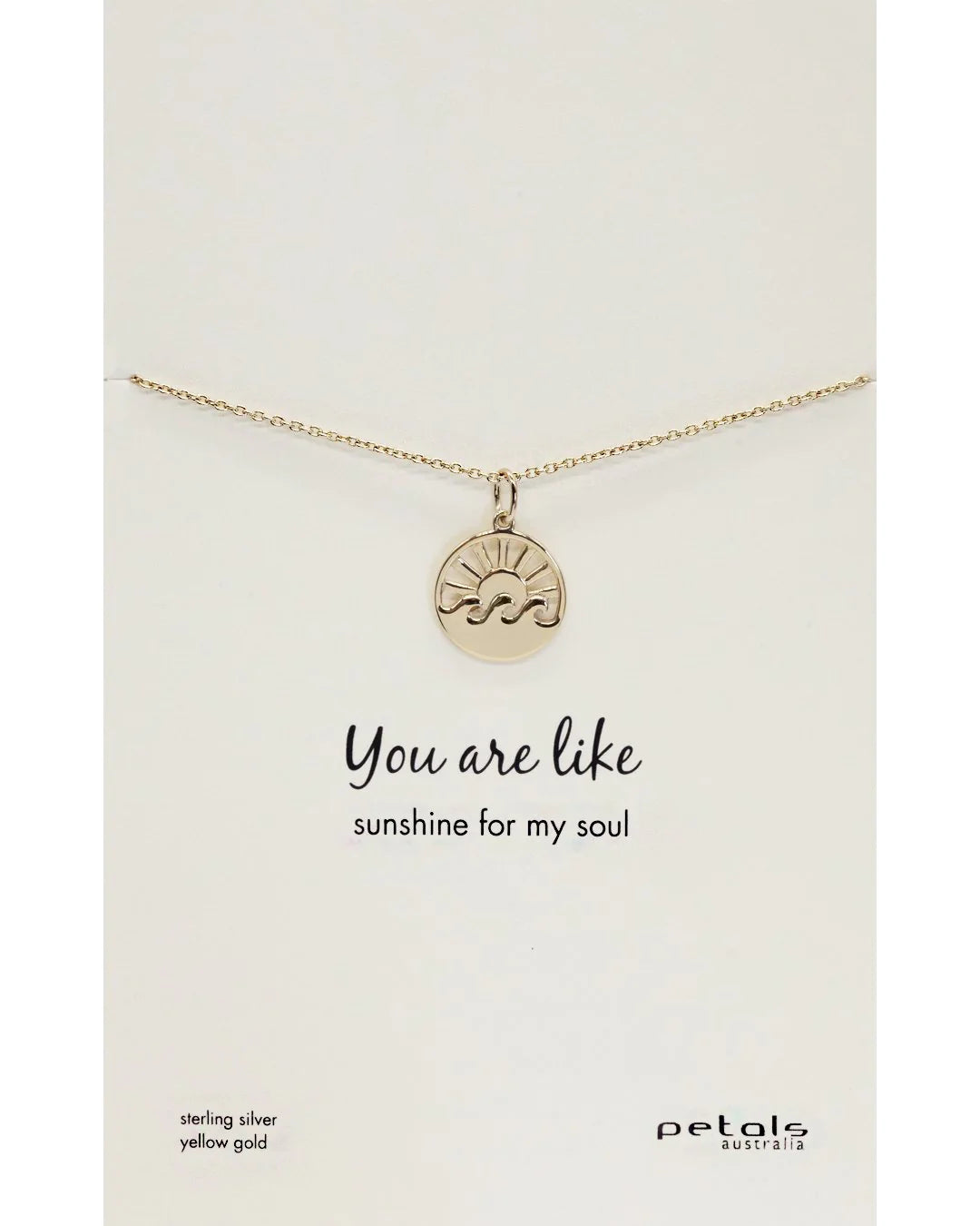 Sunrise + Wave Pendant Necklace