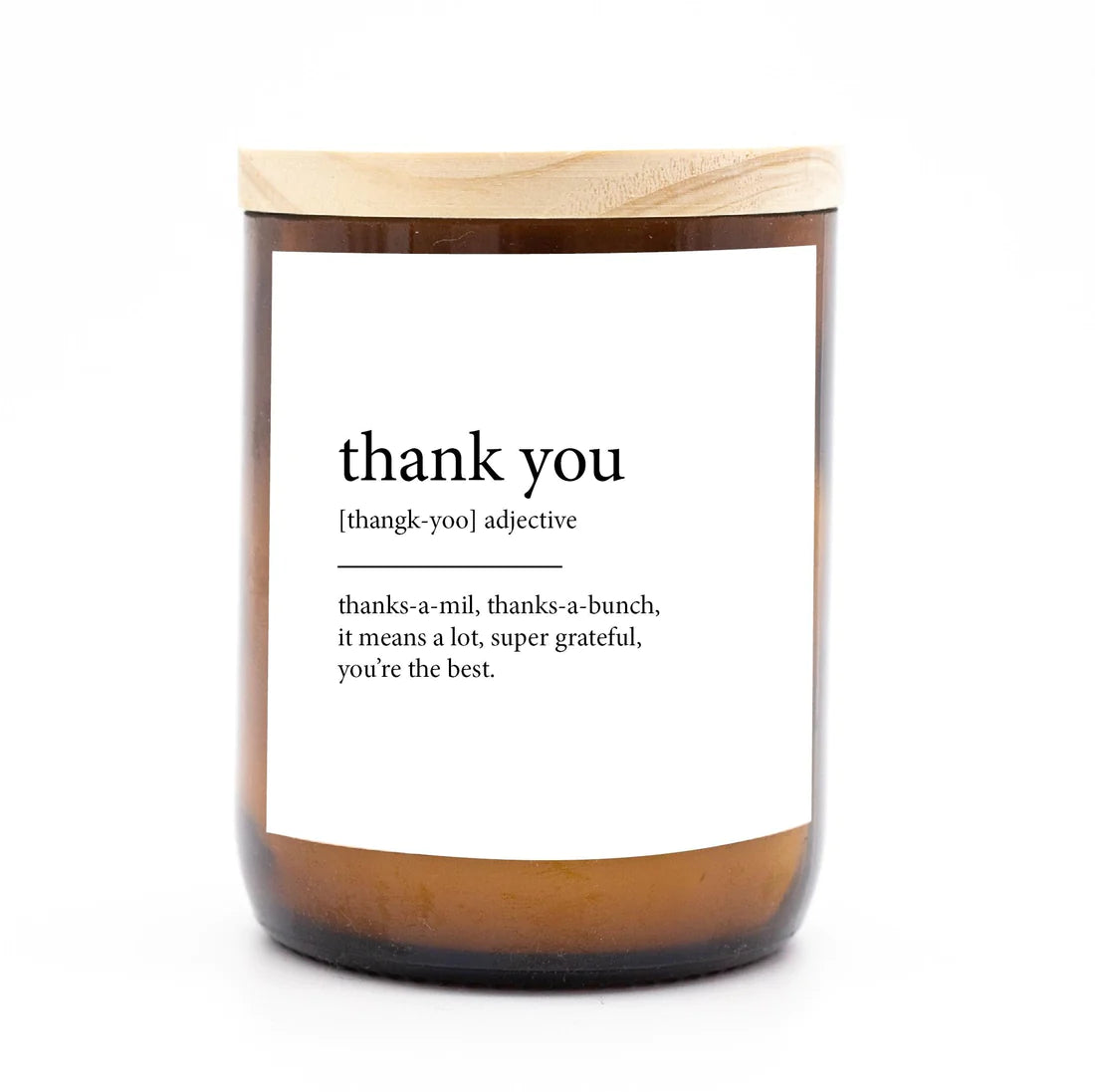Thank You - Dictionary Meaning Soy Candle