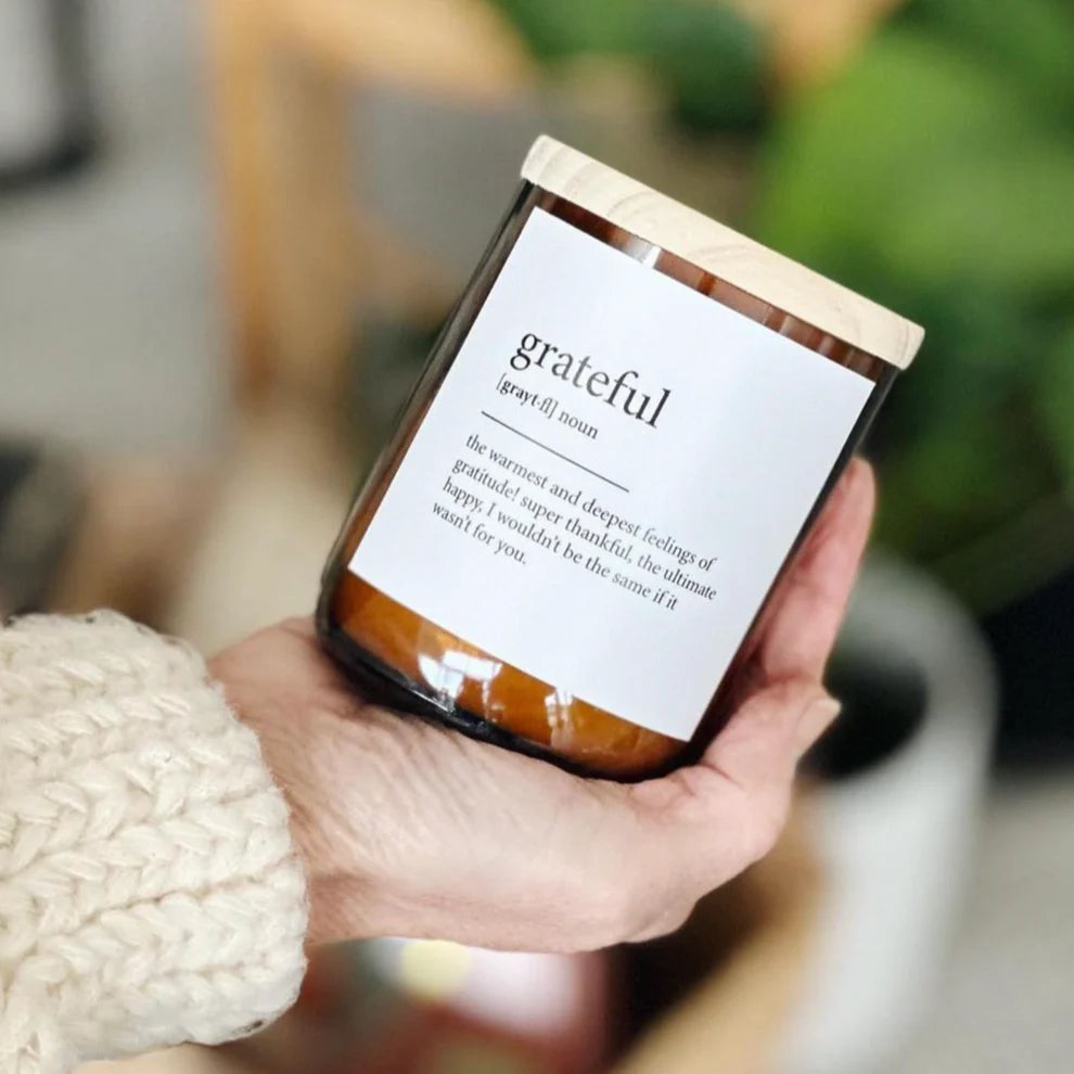 Grateful Dictionary Meaning Soy Candle