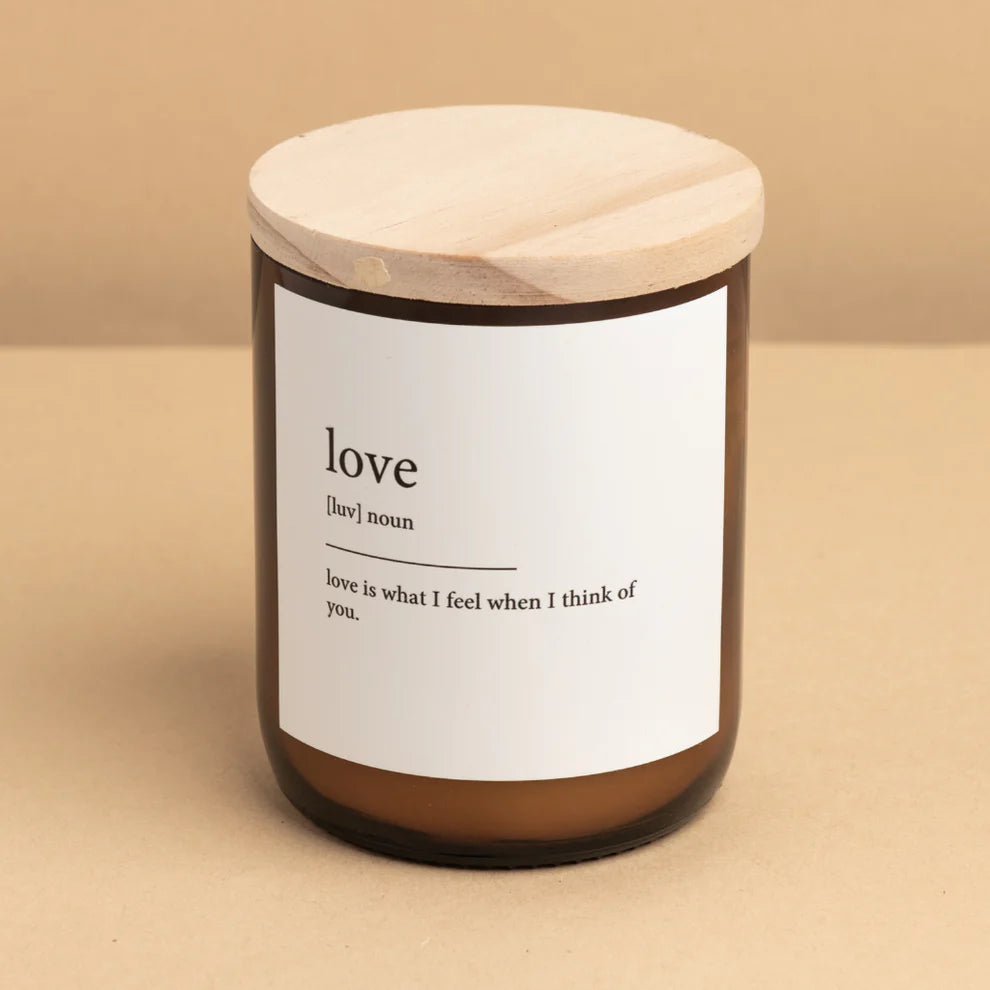 Love-Dictionary Meaning Soy Candle
