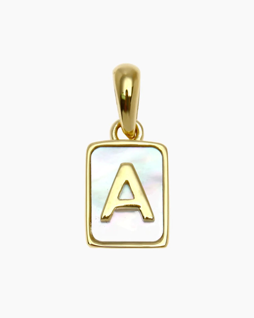 Love Letter Mother of Pearl Pendant - Gold