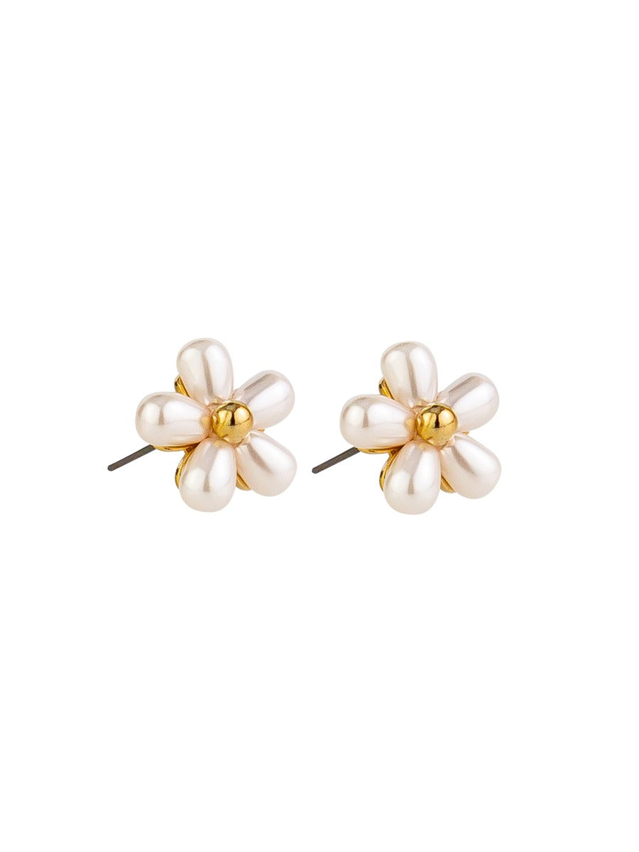 Pearl Flower Stud