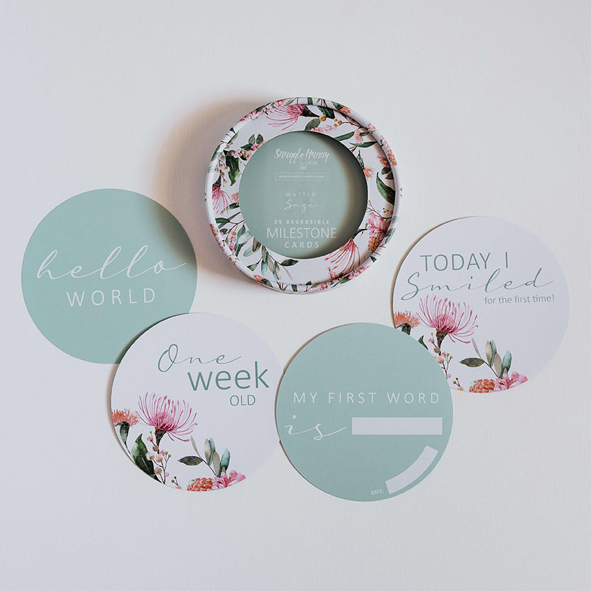 Wattle Reversible Milestone Cards
