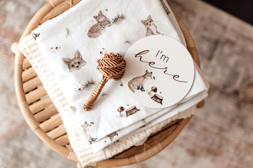 Fox & Hazelnut | Reversible Milestone Cards