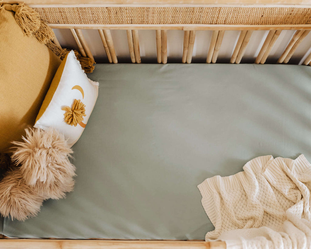 Sage Fitted Cot Sheet