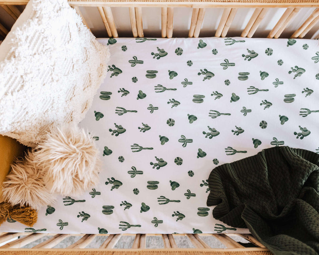 Cactus fitted best sale crib sheet