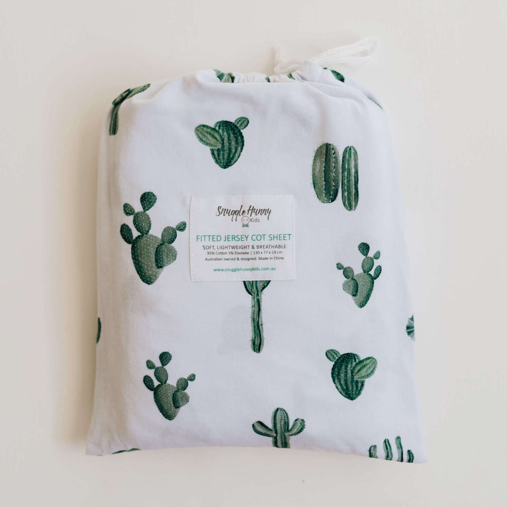 Cactus Fitted Cot Sheet