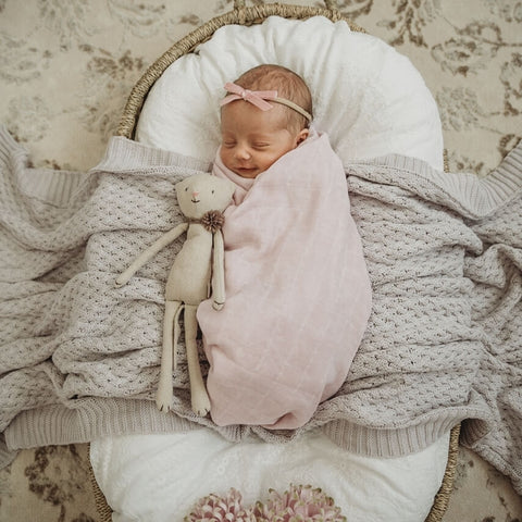 Pom Pom Blanket - Grey