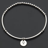 Alphabet Charm Bracelet / V Sterling Silver