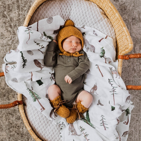 Bonnet and Booties-Newborn