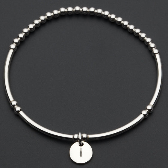 Alphabet Charm Bracelet / I Sterling Silver