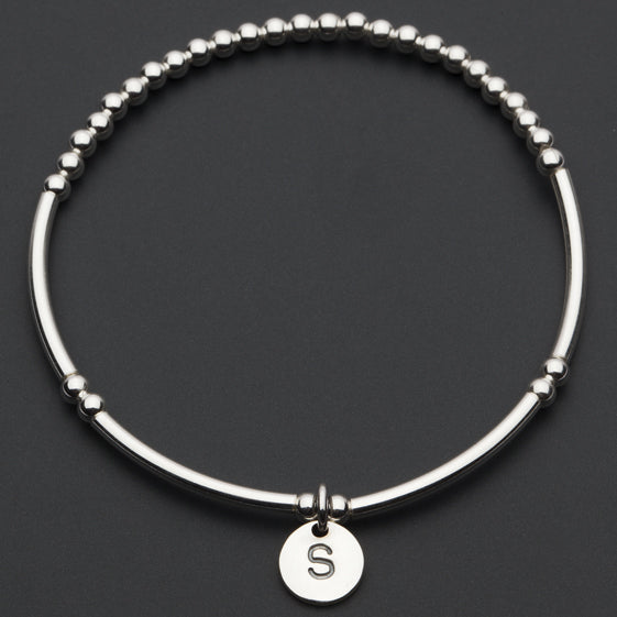 Alphabet Charm Bracelet / S Sterling Silver