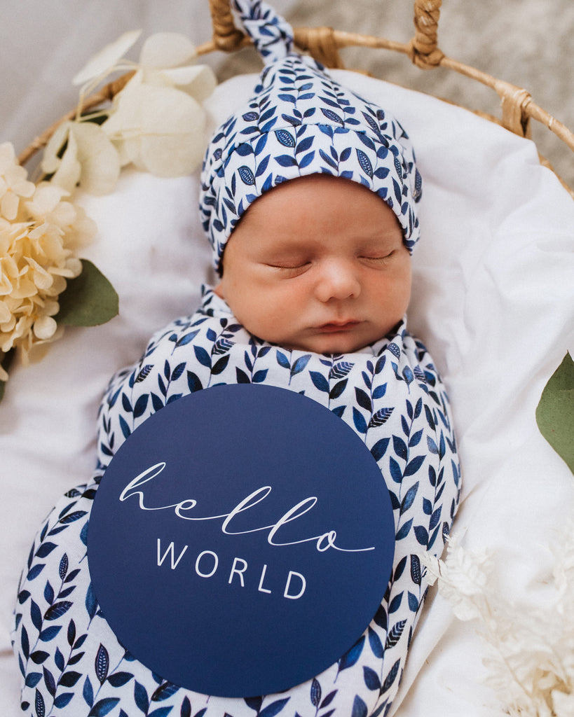 Nightshade | Baby Jersey Wrap & Beanie Set