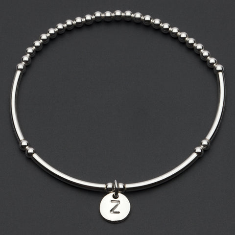 Alphabet Charm Bracelet / H Sterling Silver