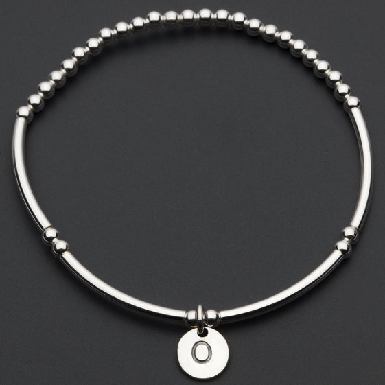 Alphabet Charm Bracelet / O Sterling Silver