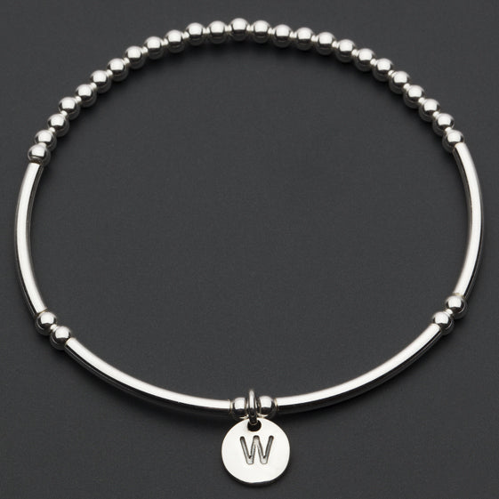 Alphabet Charm Bracelet / W Sterling Silver