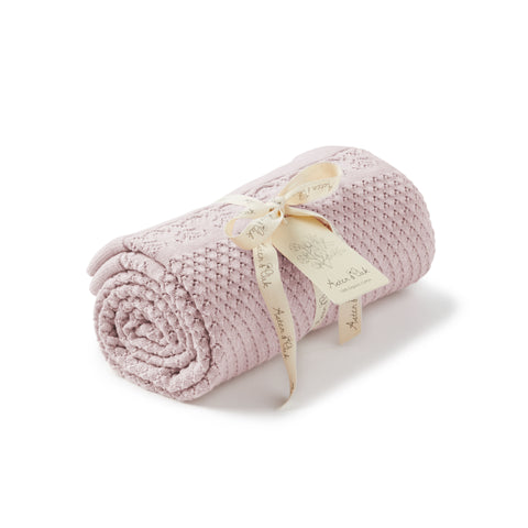 Pom Pom Blanket - Ivory Pink