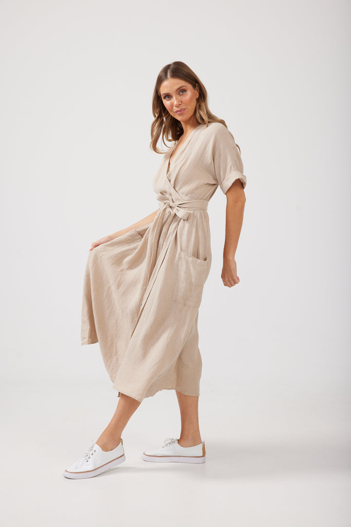 Pansies Wrap Dress