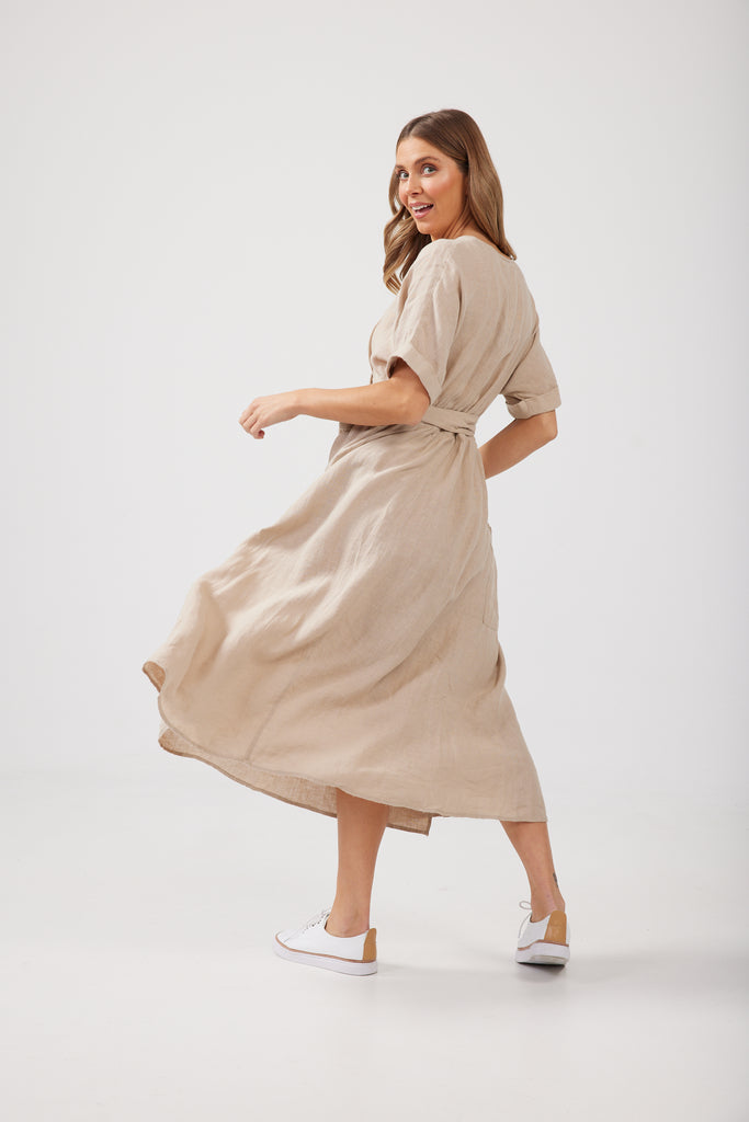 Pansies Wrap Dress