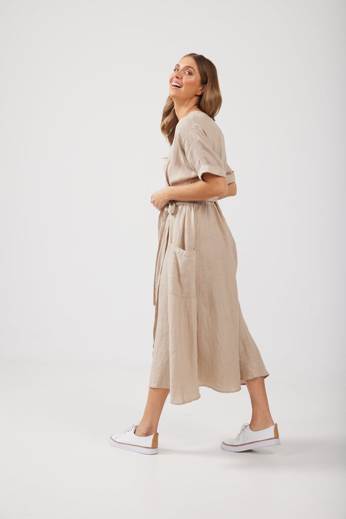 Pansies Wrap Dress
