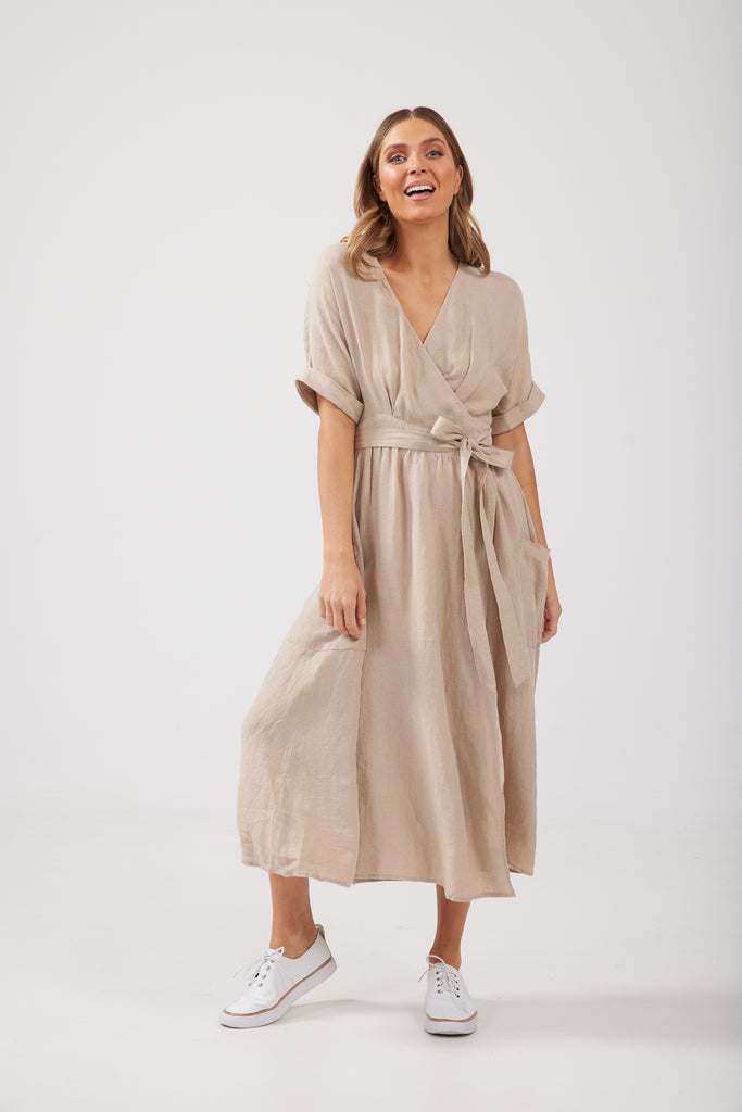 Pansies Wrap Dress