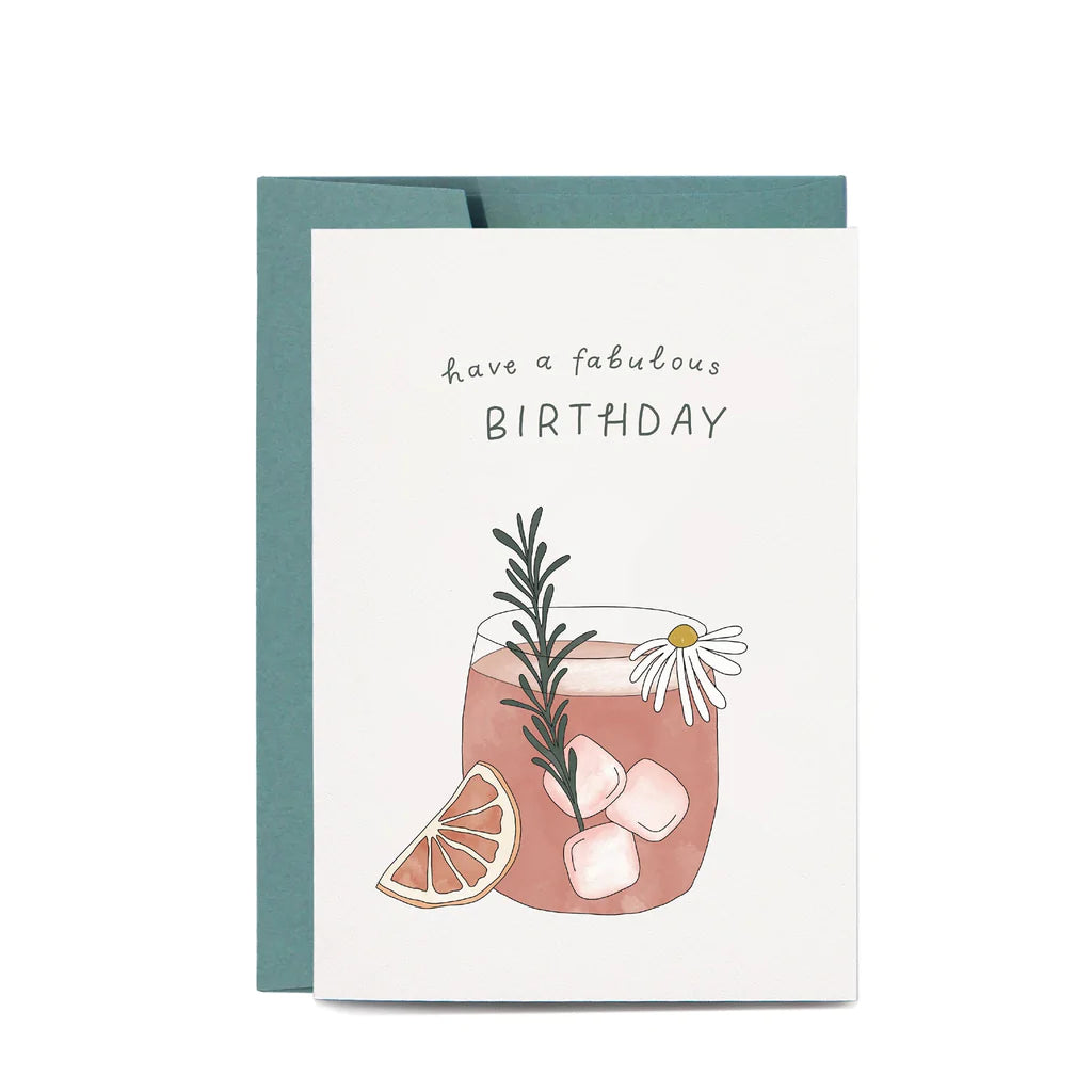 Birthday Cocktail Greeting Card