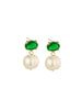 Emerald & Freshwater Pearl Earrings