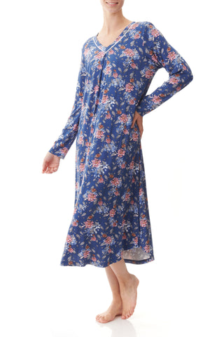 Gigi Long Nightie with Yoke