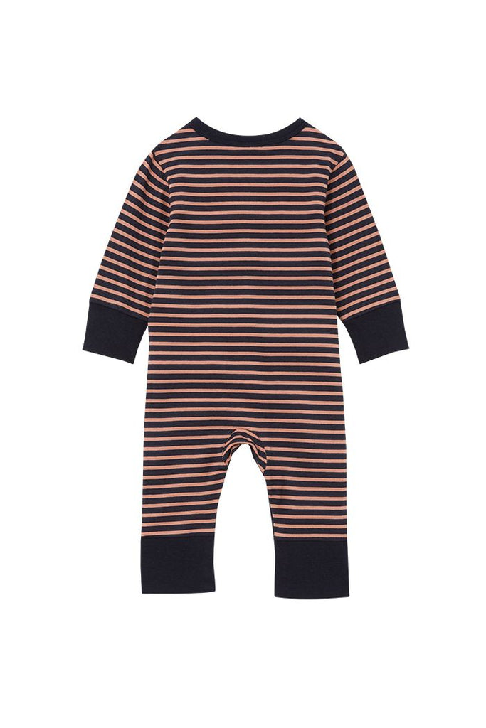 Stripe Henley Footless Romper