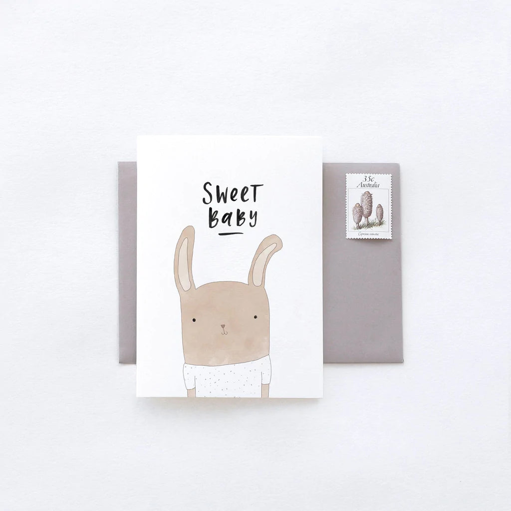 Sweet Baby Rabbit Greeting Card
