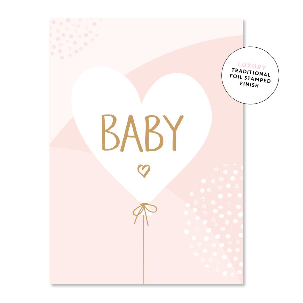 Baby Heart Balloon Card