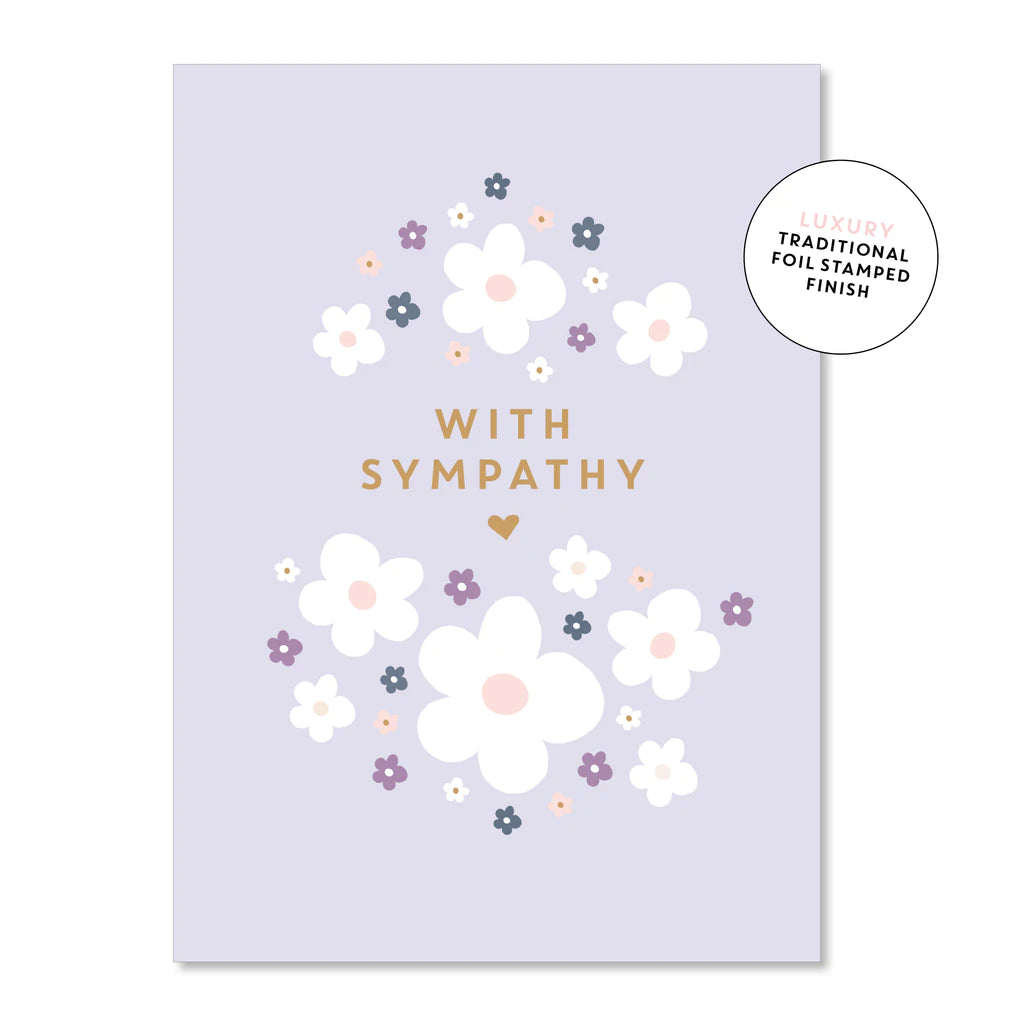 WITH SYMPATHY - LILAC FLOWERS Card