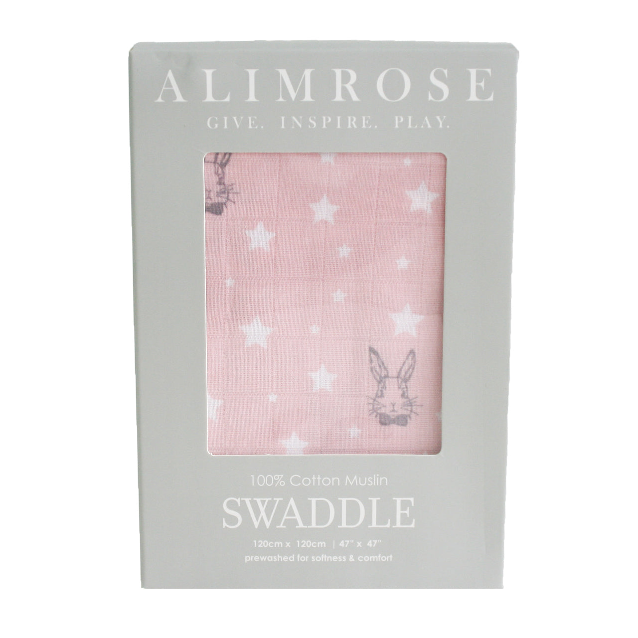 Muslin Swaddle - Bunnies Pink