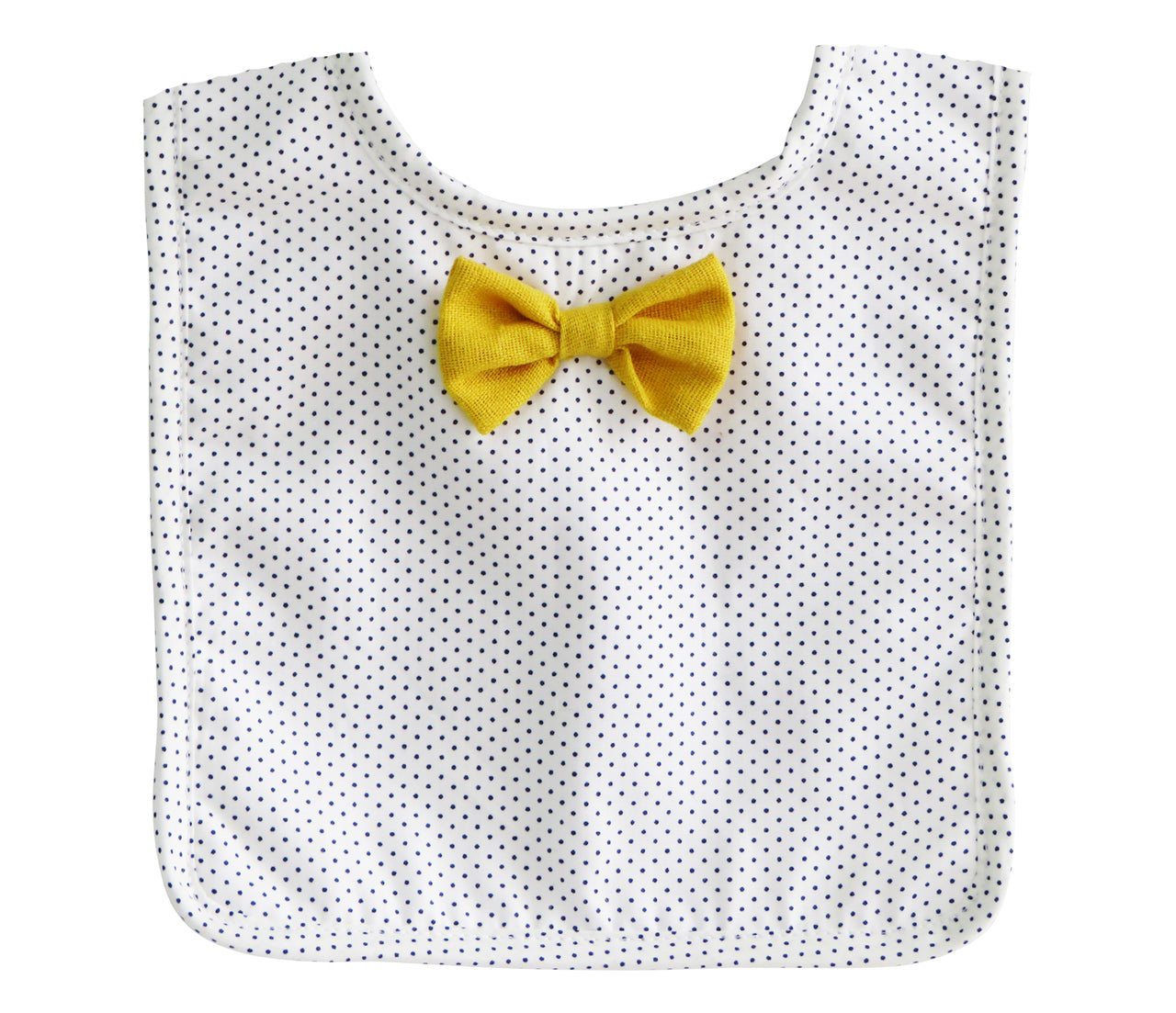 Bow Tie Bib - Navy Pin Spot
