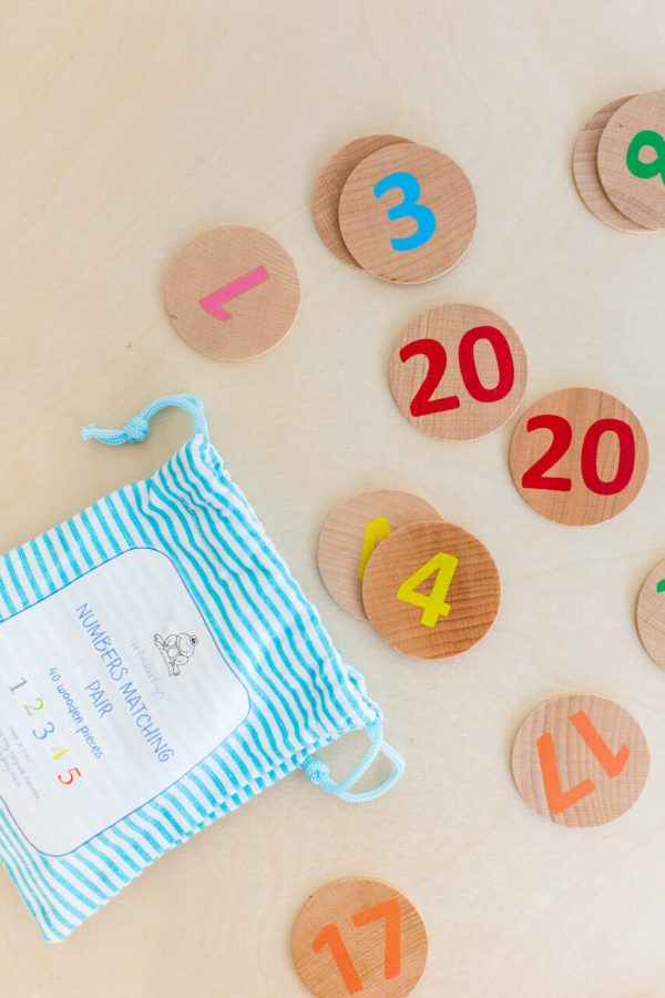 Matching Pairs - Wooden Numbers