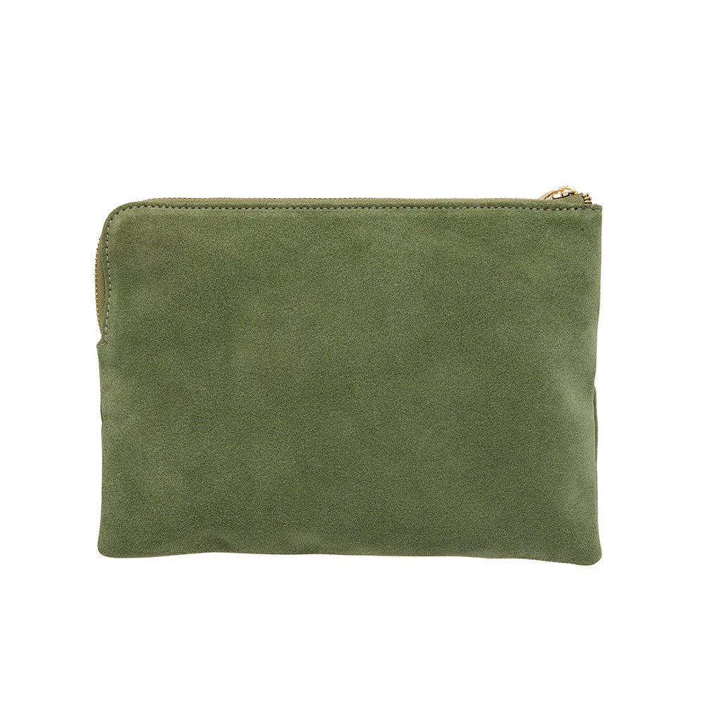 Paige Clutch w Wristlet - Sage