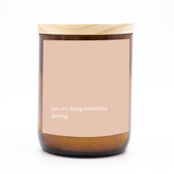 You Are Doing Wonderful Quote Candle