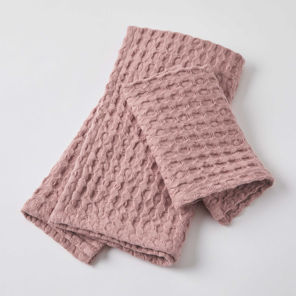 Waffle Hand & Face Towel Set - Various Colours