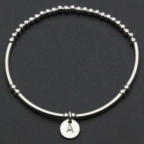 Alphabet Charm Bracelet / A Sterling Silver