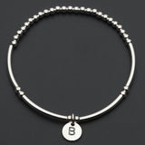 Alphabet Charm Bracelet / B Sterling Silver