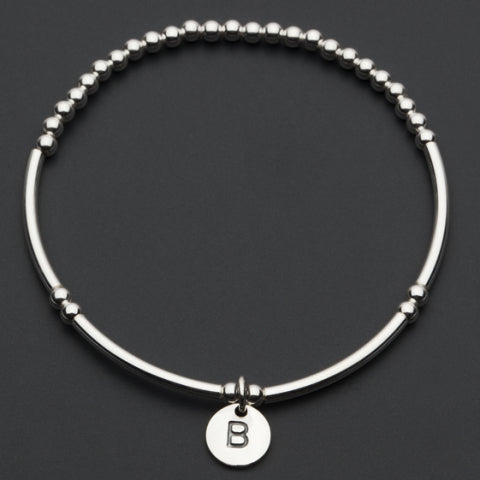Alphabet Charm Bracelet / N Sterling Silver