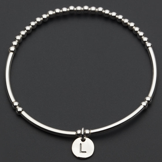 Alphabet Charm Bracelet / L Sterling Silver