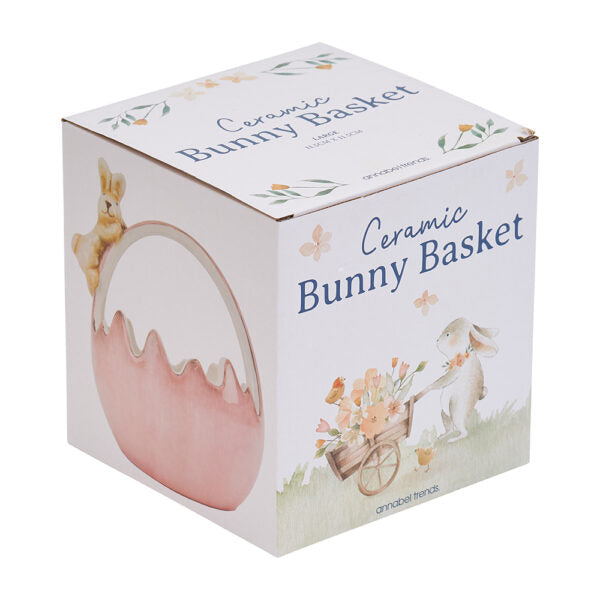 Ceramic Bunny Basket