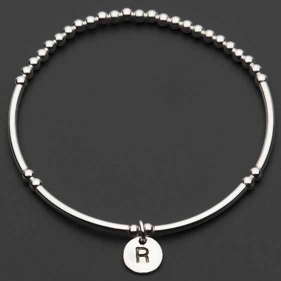 Alphabet Charm Bracelet / R Sterling Silver