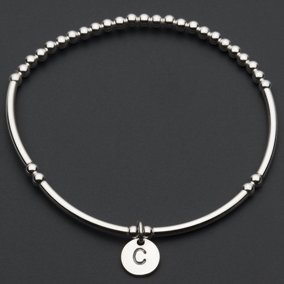 Alphabet Charm Bracelet / C Sterling Silver