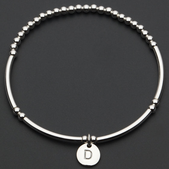 Alphabet Charm Bracelet / D Sterling Silver