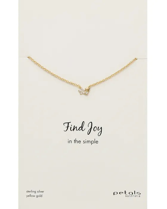 Triple Star Necklace Gold